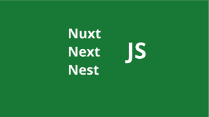 white next next next js text with green background