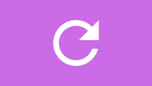 white arrow in a circle with purple background